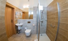 NAT*** - Krynica Zdrój - Pohled na sprchový kout s toaletou  na pokoji v hotelu NAT