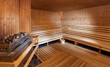 FRYMBURK - Frymburk - Pohled na vnitřek fisnké sauny hotelu Frymburk.